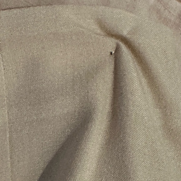 DKNY SILK Button Down SKIRT Size 12 Cream/Subtle Yellow Tone PLEATED Business - Picture 16 of 16